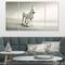 Designart - Beautiful White Horse Running - Animal Canvas Art Print
